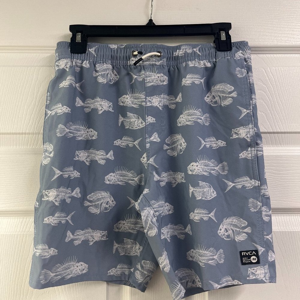 RVCA Fish Swim Shorts Boys Size XL